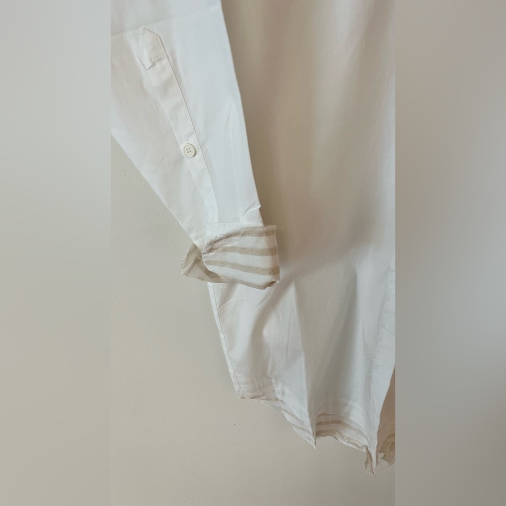 BNWT Anthropologie Classic White Button-Down Tunic - Picture 2 of 9